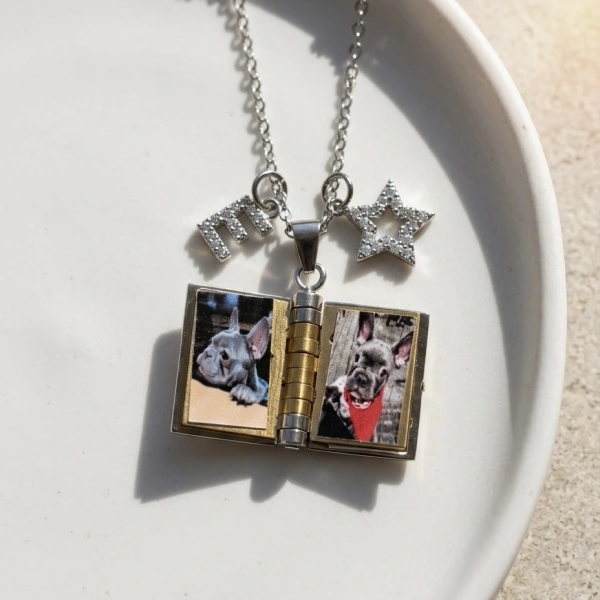 Fotoğraflı Kitap Kolye