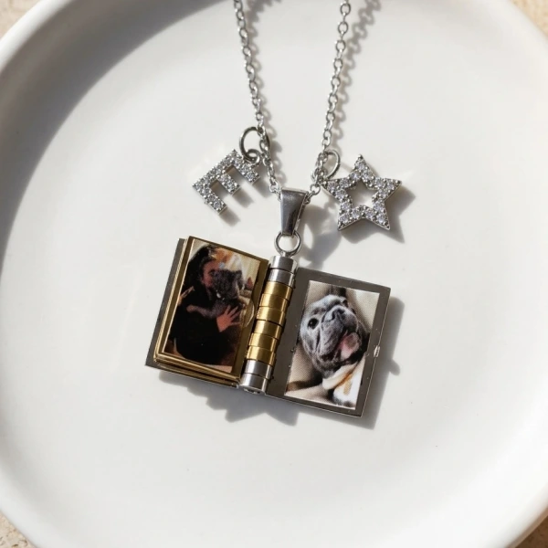 Fotoğraflı Kitap Kolye