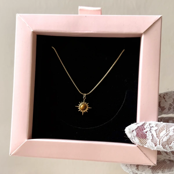 Kaplan Gözü Kuzey Yıldızı Kolye