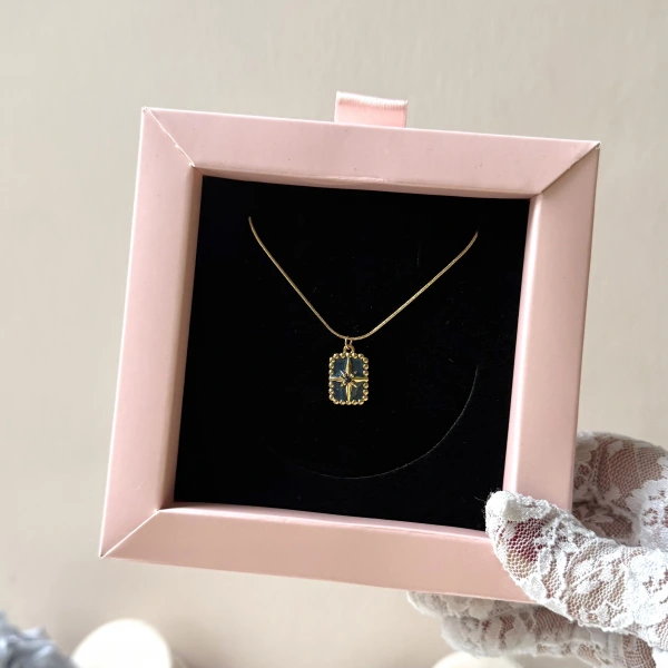 Mavi Kuzey Yıldızlı Kolye