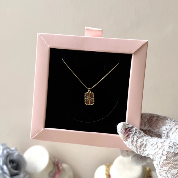 Bordo Kuzey Yıldızlı Kolye