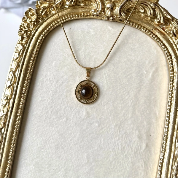 Vintage Kaplan Gözü Kolye