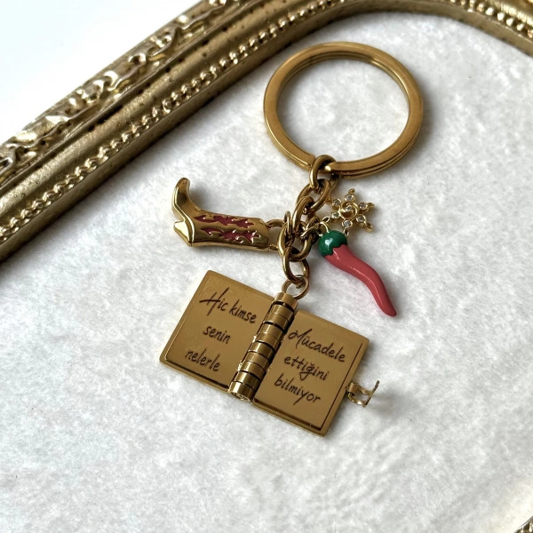 Şans Charmlı Şiirli Kitap Anahtarlık