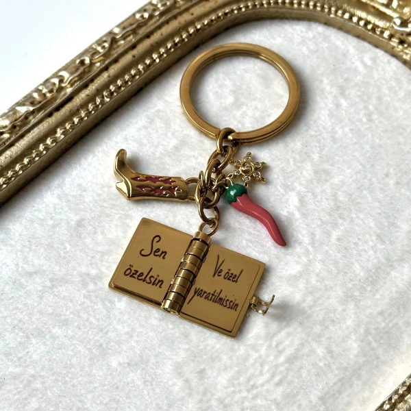 Şans Charmlı Şiirli Kitap Anahtarlık