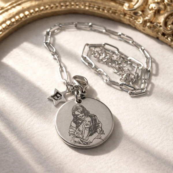 Kişiye Özel Fotoğraflı ve Yazılı Bileklik