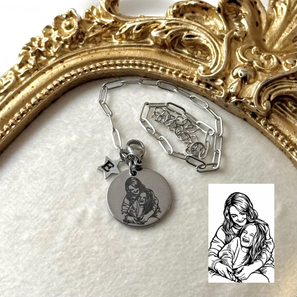 Kişiye Özel Fotoğraflı ve Yazılı Bileklik