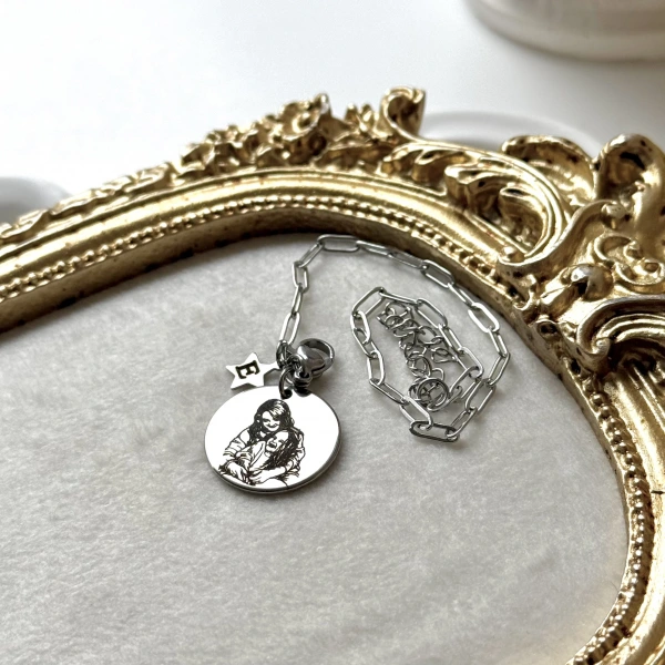 Kişiye Özel Fotoğraflı ve Yazılı Bileklik