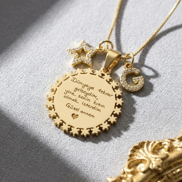 Harf Charmlı Kendin Yaz Kendin Çiz Kolye