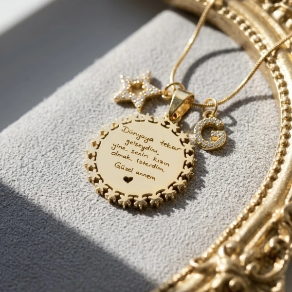 Harf Charmlı Kendin Yaz Kendin Çiz Kolye