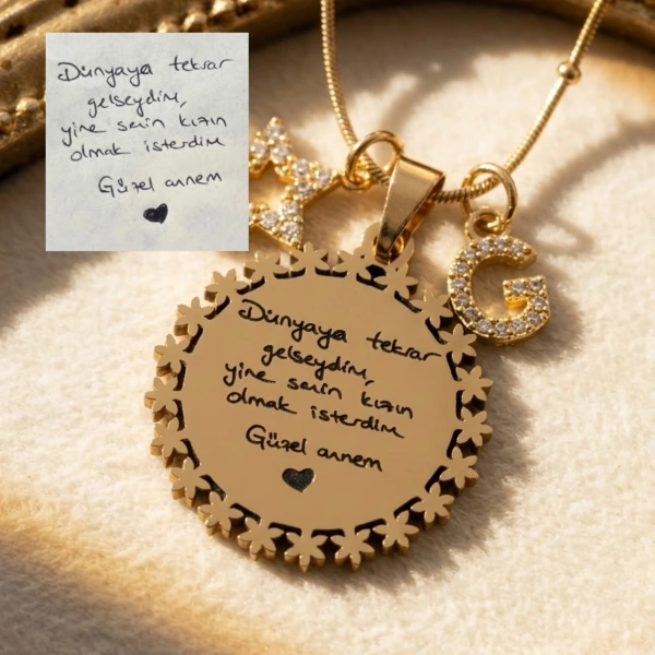 Harf Charmlı Kendin Yaz Kendin Çiz Kolye