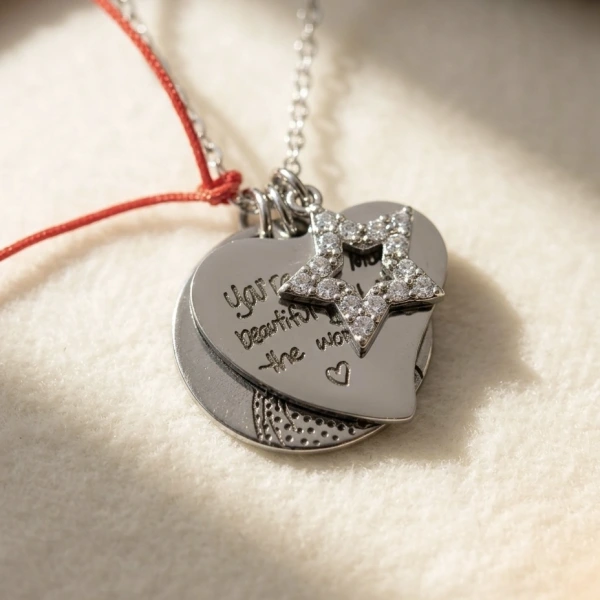 Kendi El Yazın ve Çizgisel Fotoğraflı Kolye