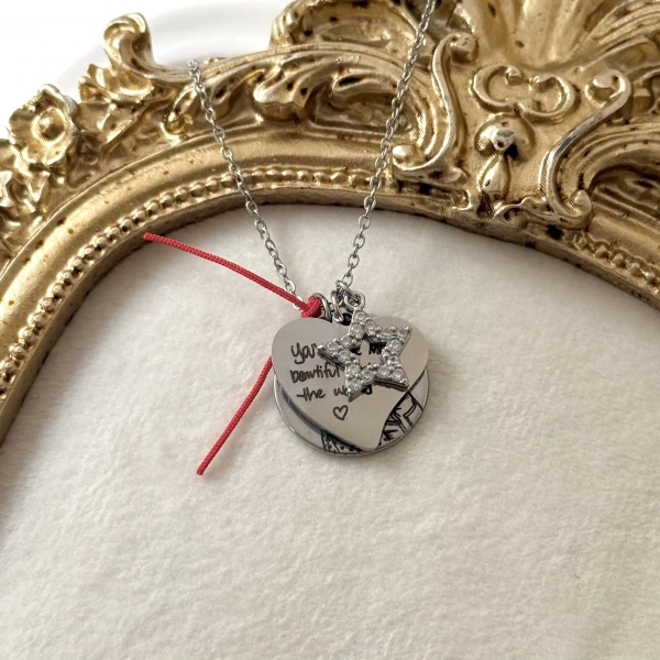 Kendi El Yazın ve Çizgisel Fotoğraflı Kolye