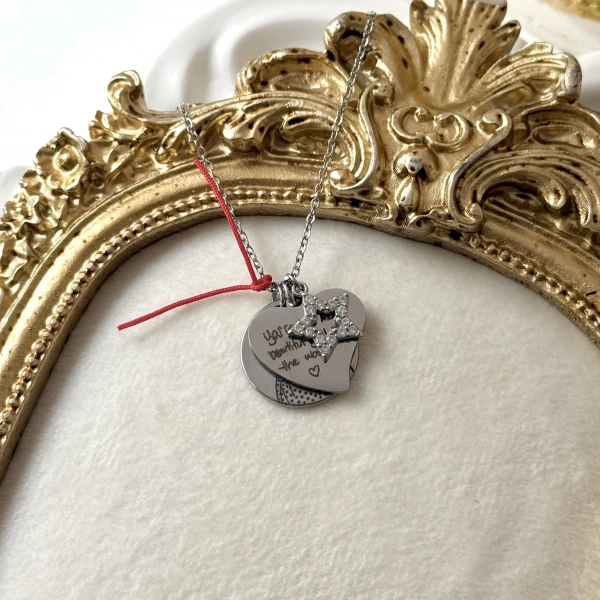 Kendi El Yazın ve Çizgisel Fotoğraflı Kolye