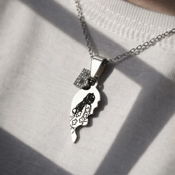 Fotoğraflı ve Harfli Arkadaşlık Kolyesi ( Sizin Fotoğrafınızla)