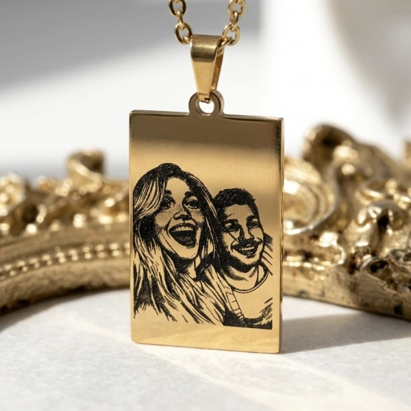 Çizim Fotoğraflı Kolye