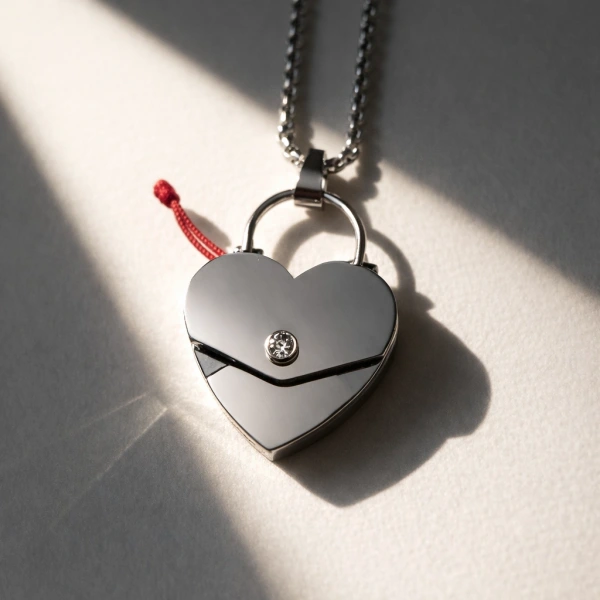 Kendi El Yazın Kalp Zarf Kolye