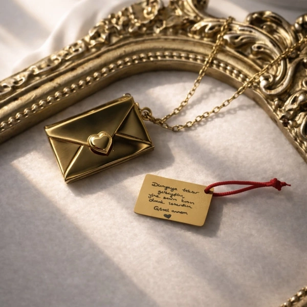 Kendi El Yazın Zarf Kolye