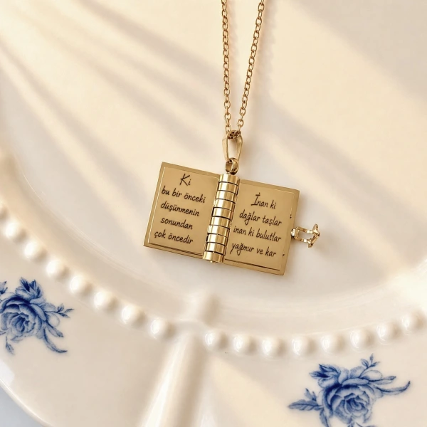Şiirli Kitap Kolye