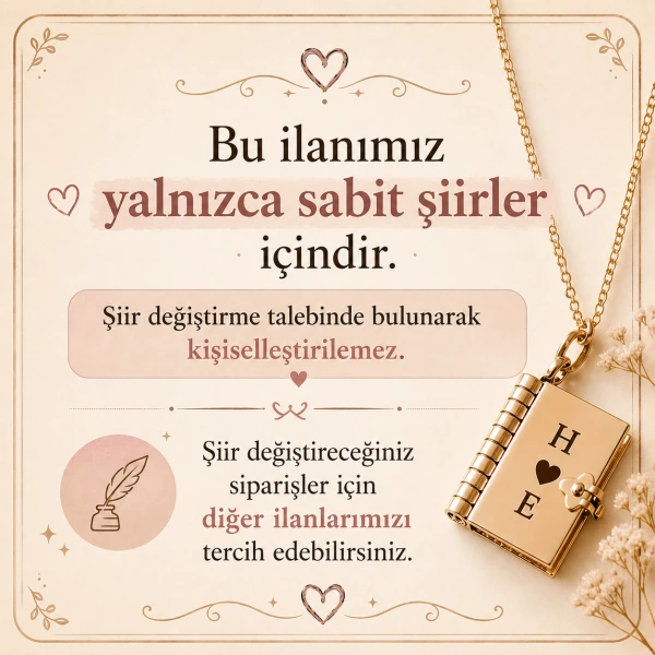Şiirli Kitap Kolye ve Anahtarlık