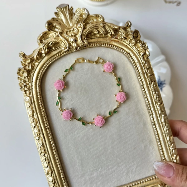 Pembe Gül Bileklik