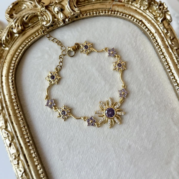 Amethyst Soleil Zincir Bileklik