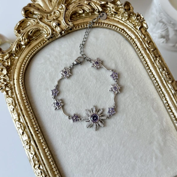 Amethyst Soleil Zincir Bileklik