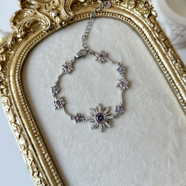 Amethyst Soleil Zincir Bileklik
