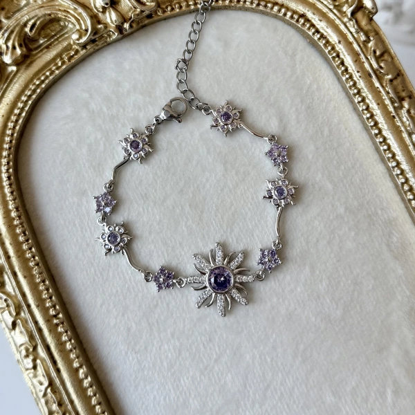 Amethyst Soleil Zincir Bileklik