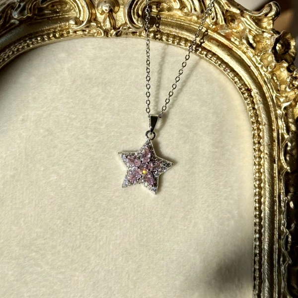 Pink Stardust Kolye