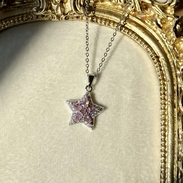 Pink Stardust Kolye