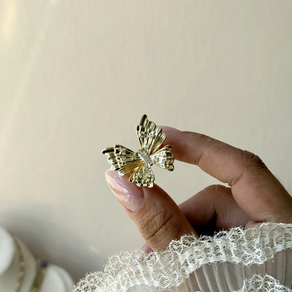 Papillon Taşlı Yüzük