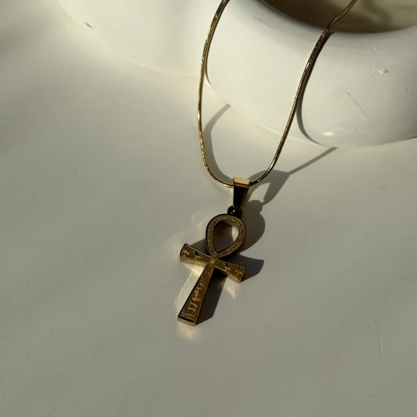 Ankh Desenli Kolye
