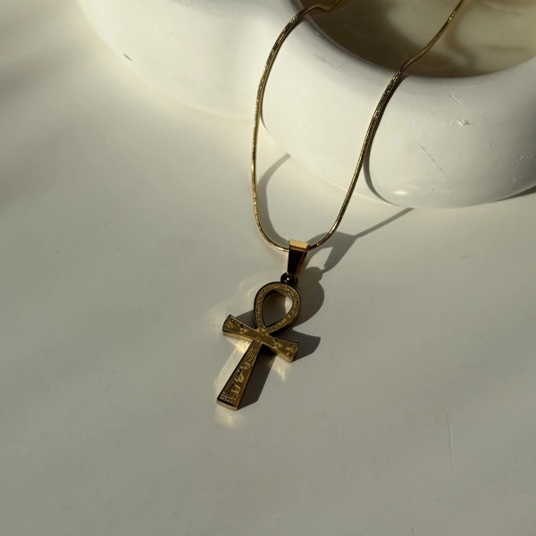 Ankh Desenli Kolye
