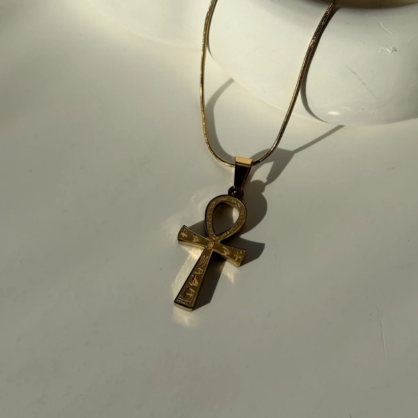 Ankh Desenli Kolye