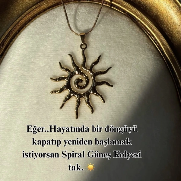 Spiral Güneş Kolyesi
