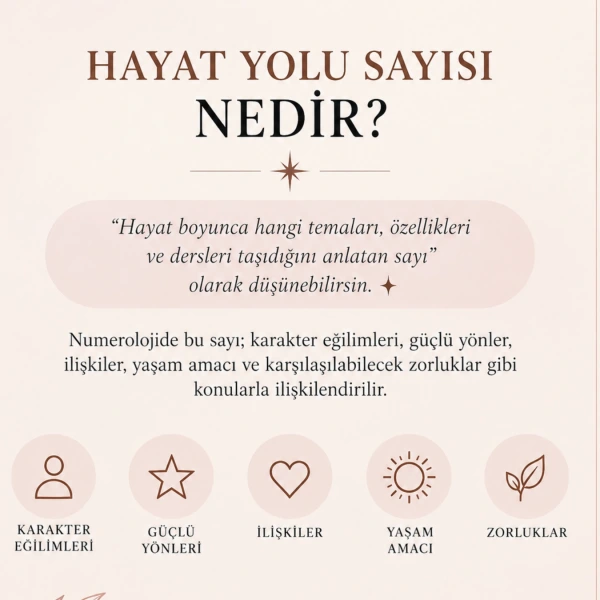 Hayat Yolu Sayılarınız ve Doğum Taşı Kolyesi