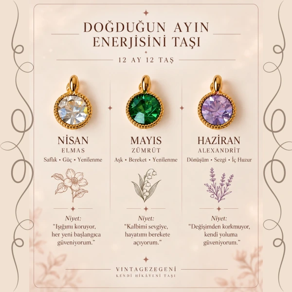 Doğum Ayı Taşları Charm