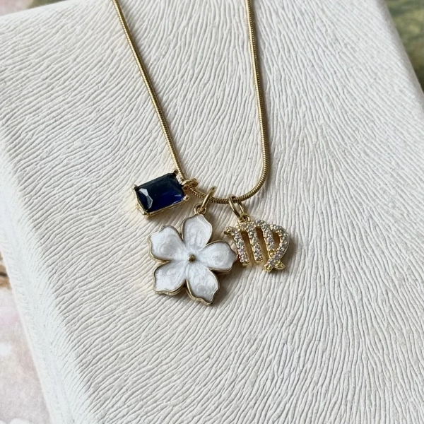 Anlamlı Charm ve Burç Taşı Kolyesi