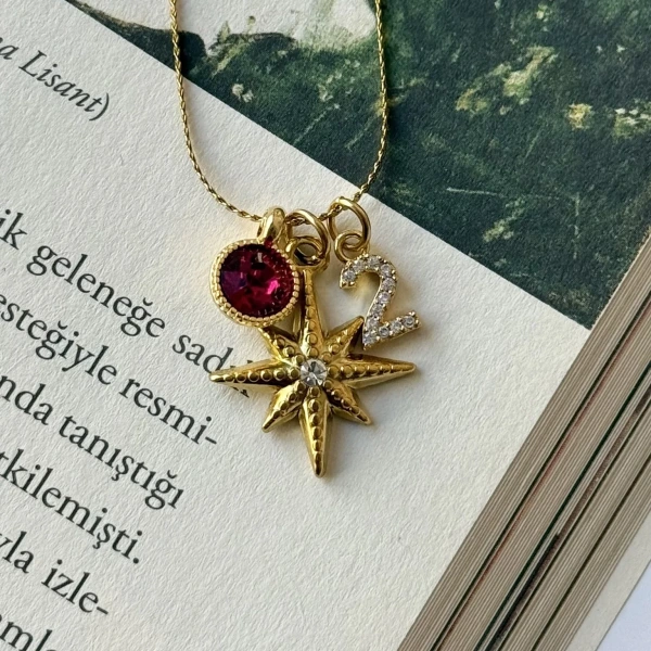 Burç Mesaji Charm ve Hayat Sayısı Kolyesi
