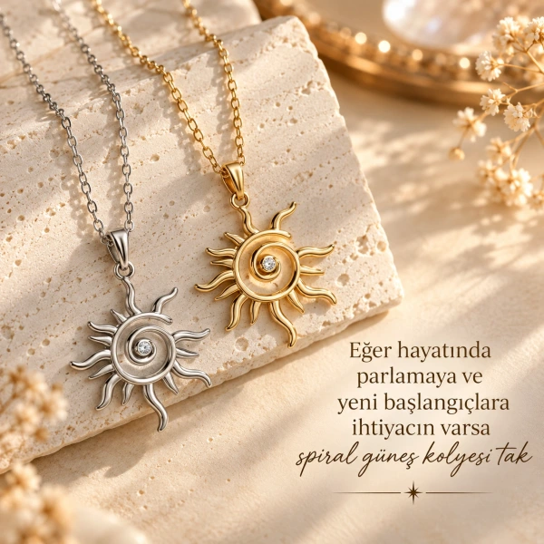 Spiral Güneş Kolye