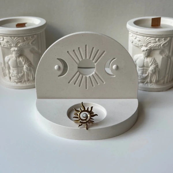 Beyaz Antik Güneş Yüzük