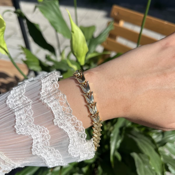Lale Vintage Bileklik I 14K Altın Kaplama