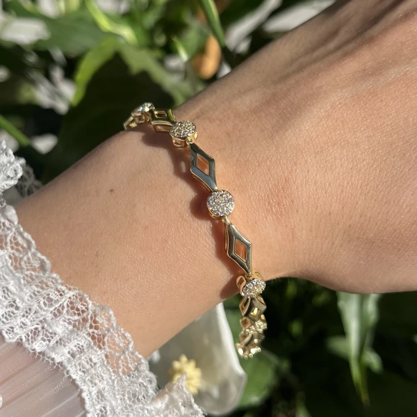 Almeda Vintage Bileklik I 14K Altın Kaplama