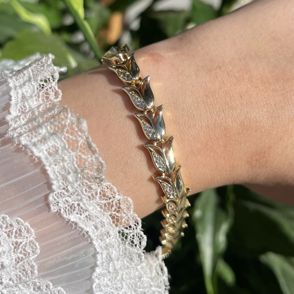 Lale Vintage Bileklik I 14K Altın Kaplama