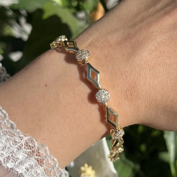 Almeda Vintage Bileklik I 14K Altın Kaplama