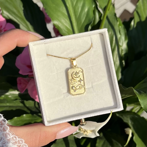 Bohem Gökyüzü Tarot Kolye I Çelik