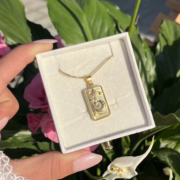 Bohem Gökyüzü Tarot Kolye I Çelik