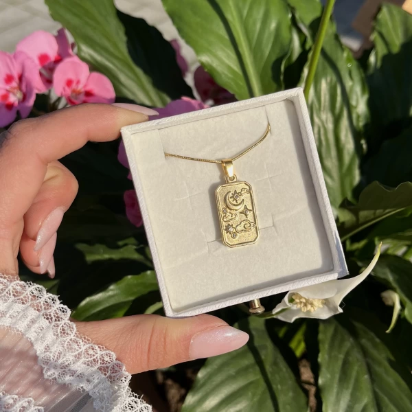 Bohem Gökyüzü Tarot Kolye I Çelik