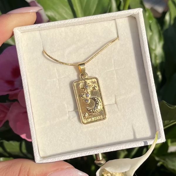 Bohem Gökyüzü Tarot Kolye I Çelik
