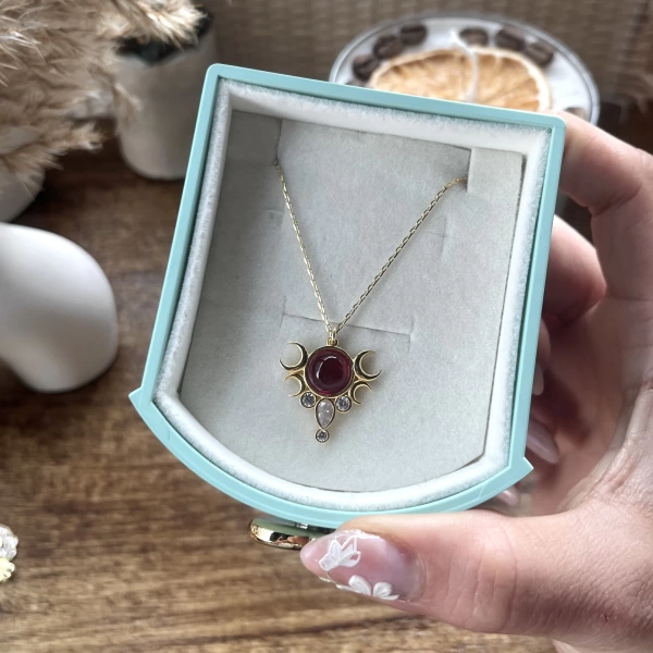 Bordo Tılsım Kolye I 925 Gümüş